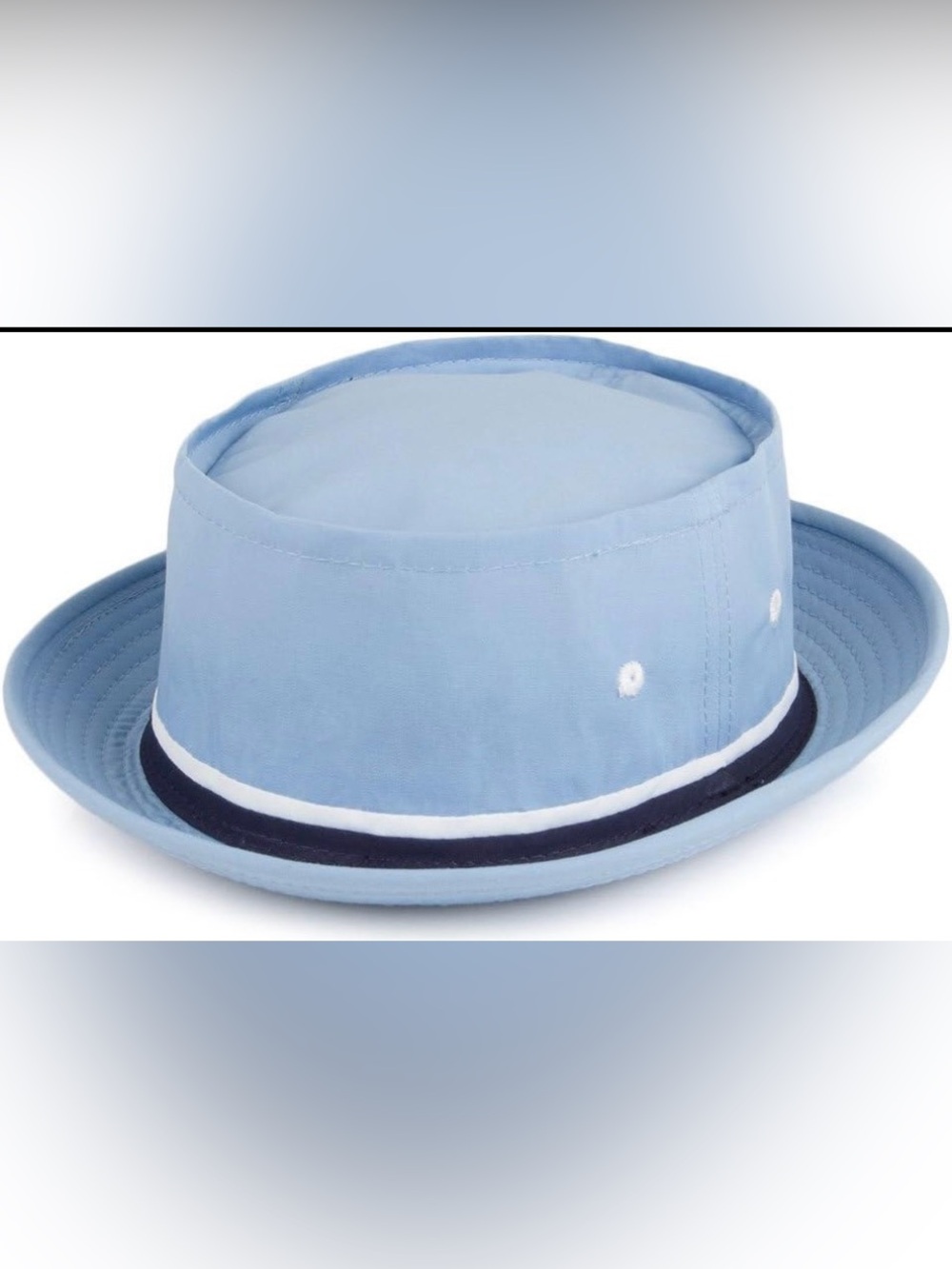Dorfman Pacific 830KS Roll-Up Bucket Hat Light Blue NWOT Size M Medium